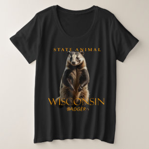 Dier van het Wisconsin-territorium De Das Grote Maat T-shirt