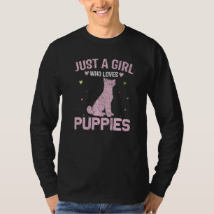 Dier Vrouwen Gewoon Een Meisje Dat Van Honden Hou T-shirt