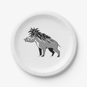 Dier - WARTY PIG - Warthog - Wildlife - Natuur Papieren Bordje