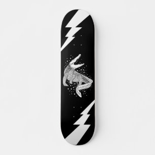 Dier Witte Silhouet - Krokodil Skateboard