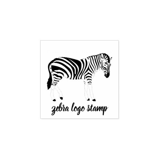 Dier Zwarte Zebra Rubberstempel (Afrduk)