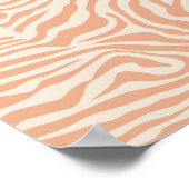 Dierafdrukken Beige Zebra Stripes Poster (Hoek)