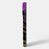 Dierafdrukken op Paarse en Gold Glitter Case-Mate iPhone Case (Achterkant / Links)