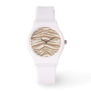 DIERAFDRUKNEUTRALE ZEBRA KUSTWIT HORLOGE