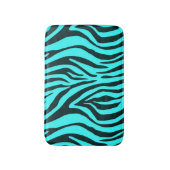 Dierafdrukpatroon Turquoise zebra Badmat (Voorkant Verticaal)