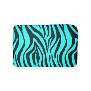 Dierafdrukpatroon Turquoise zebra Badmat