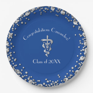 Dierarts Afstudeer Blauw Zilver Papieren Bordje
