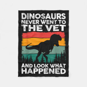Dierarts Dinosaurus Grappige Dierenarts Levens Die Fleece Deken