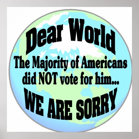 dierbare wereld poster (Voorkant)