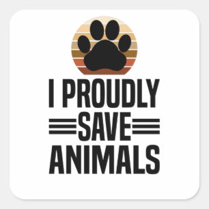 Dierbeschermers Hondenliefhebber Dog Contacten Vierkante Sticker