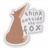 Dierbeschermhuls: Denk buiten de Fox na Sticker (Voorkant)