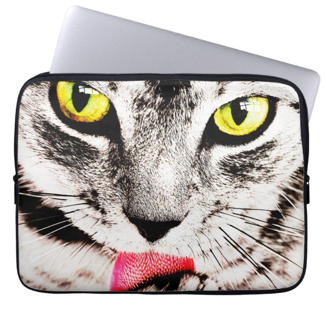 Dierce Tabby Cat Laptop Hoes (Voorkant)