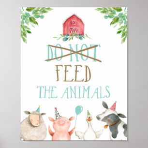 Dierdieren die op zaterdag in de tuin worden gehou poster
