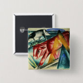 Dieren, 1913 vierkante button 5,1 cm (Voorkant /achterkant)