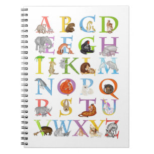 Dieren ABC notitieboek (blauwe versie)