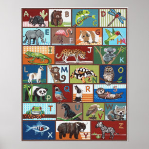 Dieren ABC Poster
