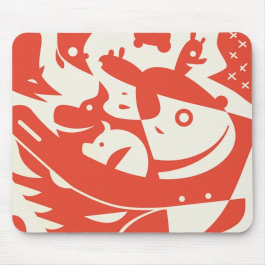 Dieren Abstract Mousepad Muismat (Voorkant)