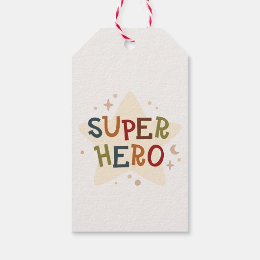 Dieren als Superhelden Verjaardagsfeestje voor Kin Cadeaulabel (Achterkant)