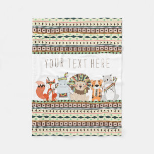 Dieren Baby Tribal Fleece Deken