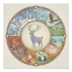 Dieren beeldposter perfect poster