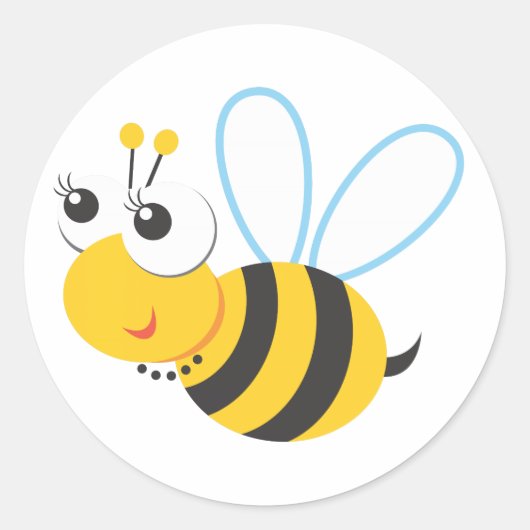 Dieren - Bijen Ronde Sticker (Voorkant)