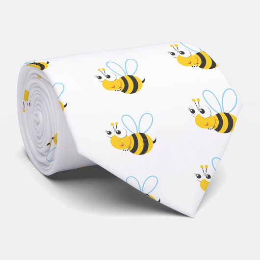 Dieren - Bijen Stropdas (Opgerold)