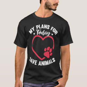 Dieren boven mensen Reddingsconserv Dierenactivist T-shirt