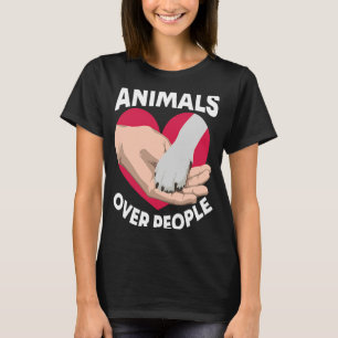Dieren boven mensen Reddingsconserv Dierenactivist T-shirt