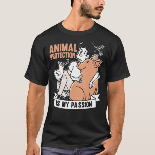 Dieren boven mensen Reddingsconserv Dierenactivist T-shirt