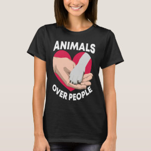 Dieren boven mensen Reddingsconserv Dierenactivist T-shirt
