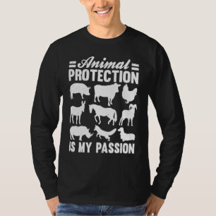 Dieren boven mensen Reddingsconserv Dierenactivist T-shirt