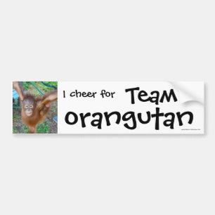 Dieren Cheerleader : Team Orang-oetan Bumpersticker