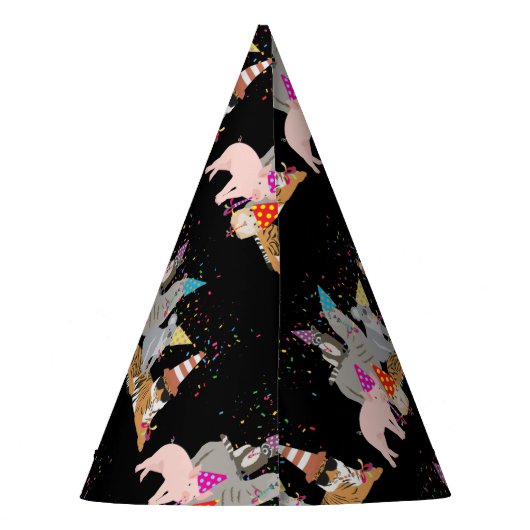 Dieren die partij zijn - Schuddieren met een parti Feesthoedjes (Achterkant)