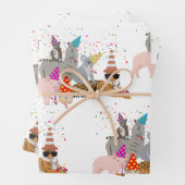 Dieren die partij zijn - Schuddieren met een parti Inpakpapier Vel (In situ)