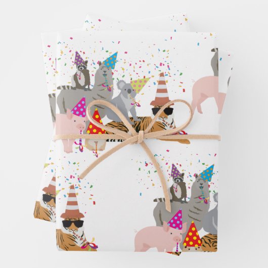 Dieren die partij zijn - Schuddieren met een parti Inpakpapier Vel (In situ)