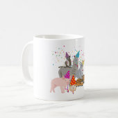 Dieren die partij zijn - Schuddieren met een parti Koffiemok (Voorkant links)