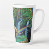 Dieren die samenleven werpen kussen latte mok (Rechts)