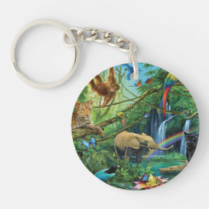 Dieren die samenleven werpen kussen sleutelhanger