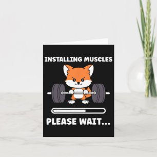 Dieren die spieren installeren voor fitness bodybu kaart