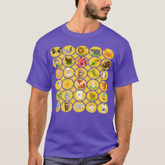 Dieren dierentuin print Leer dieren alle dieren vi T-shirt