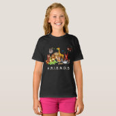 Dieren dierentuinvriendschapsontwerp t-shirt (Voorkant volledig)