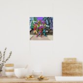 Dieren en hoeden poster (Keuken)