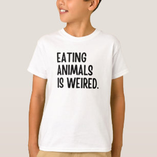 Dieren eten is veganistisch t-shirt