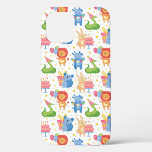 Dieren gefeliciteerd met de geboorte van kinderen iPhone 12 hoesje