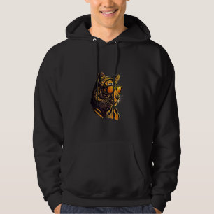 Dieren Grafisch Tijger met zonnebril 4 Hoodie