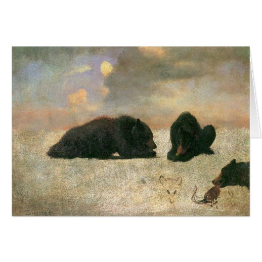  dieren, grizzly Beren van Albert Bierstadt (Voorkant Horizontaal)