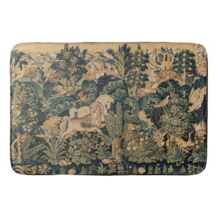 DIEREN, HORSES, WOODLAND Blue Green Florence Badmat