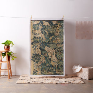 DIEREN, HORSES, WOODLAND Blue Green Florence Stof