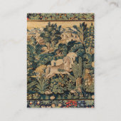 DIEREN, HORSES, WOODLAND Blue Green Florence Visitekaartje (Achterkant)