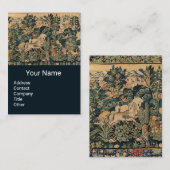 DIEREN, HORSES, WOODLAND Blue Green Florence Visitekaartje (Voorkant / Achterkant)